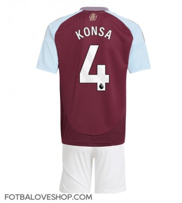 Aston Villa Ezri Konsa #4 Dětské Domácí Dres 2024-25 Krátký Rukáv (+ trenýrky)